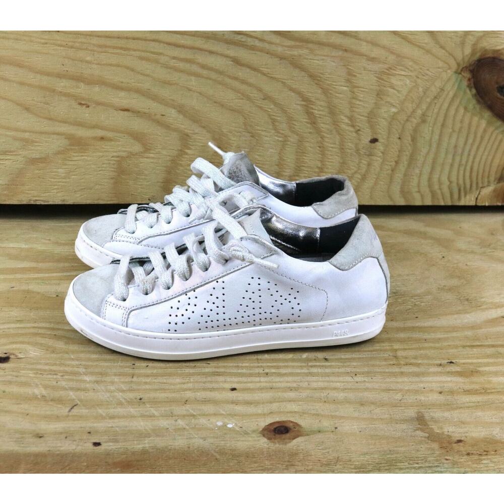 P448 Sneakers 36 Womens White Leather Thea Skate Low Tops